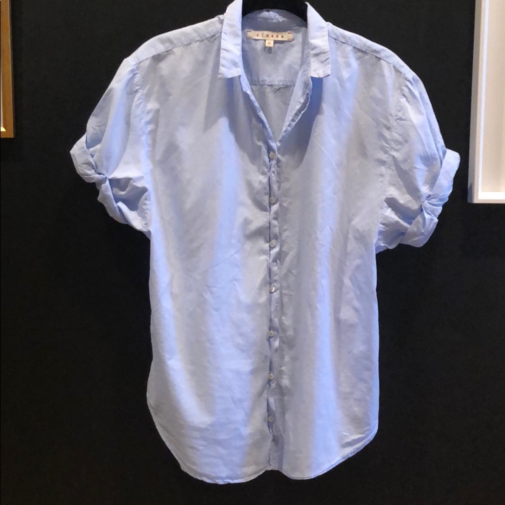 Roll sleeve cotton Xerena shirt.